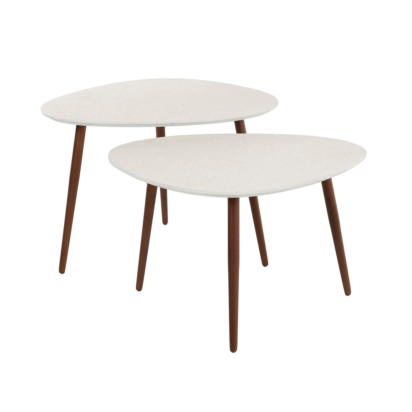 Giga Meubel Salontafel Stone - Marmer Composiet - Set van 3 - 60x48x42