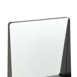 J-Line spiegel Vierkant – metaal/glas – zwart – 38 x 41 cm
