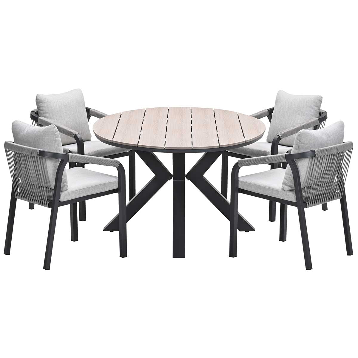 Garden Impressions tuinset Tarera - Tulli - taupe - 180x115 cm - 5-del