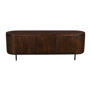 Giga Meubel Tv-meubel Tora – Mangohout/Metaal – Donkerbruin – 170x45x5