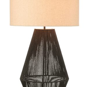J-Line lamp Striing – metaal/papier – zwart