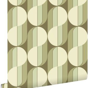 ESTAhome behang retro ornamenten groen – 50 x 900 cm – 131589