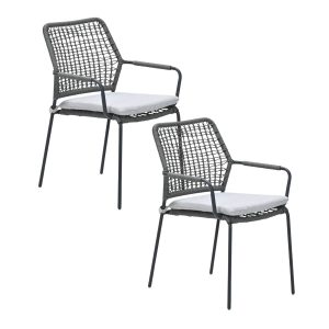 Garden Impressions Tuinstoel Natas stapelbaar grijs – 2 stuks Garden Impressions Tuinstoel Natas stapelbaar grijs – 2 stuks