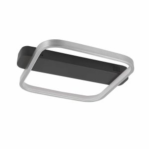 Highlight plafondlamp Ascona – 1 lichts – 36 x 6 cm – zwart – mat chro