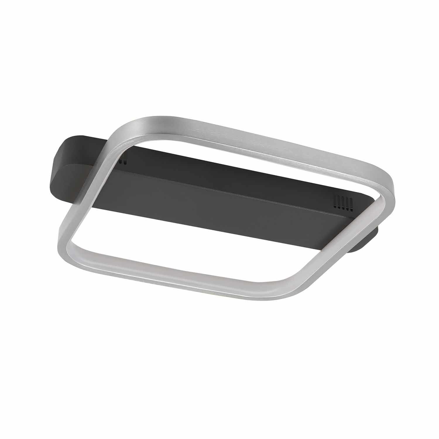 Highlight plafondlamp Ascona - 1 lichts - 36 x 6 cm - zwart - mat chro