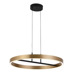 Freelight hanglamp Livello – 2 lichts – 60 x 150 cm – zwart goud Freelight hanglamp Livello – 2 lichts – 60 x 150 cm – zwart goud