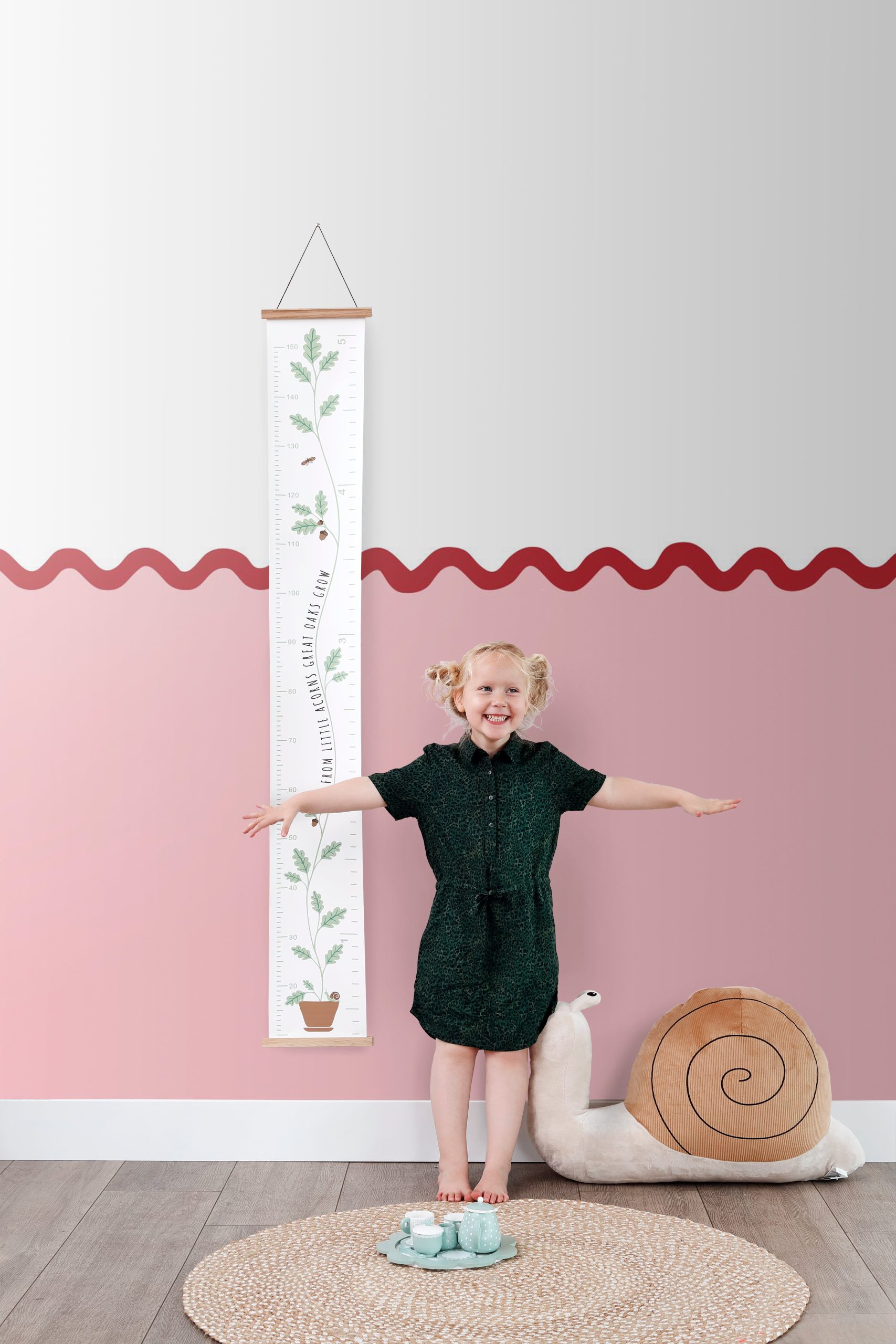 ESTAhome fotobehang lambrisering roze en rood - 2.5 x 2.79 m - 159528