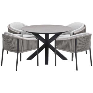 Garden Impressions tuinset Delvin – Duuk – taupe – Ø150 cm – 5-delig