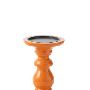 J-Line kandelaar Halter – hout – oranje J-Line kandelaar Halter – hout – oranje