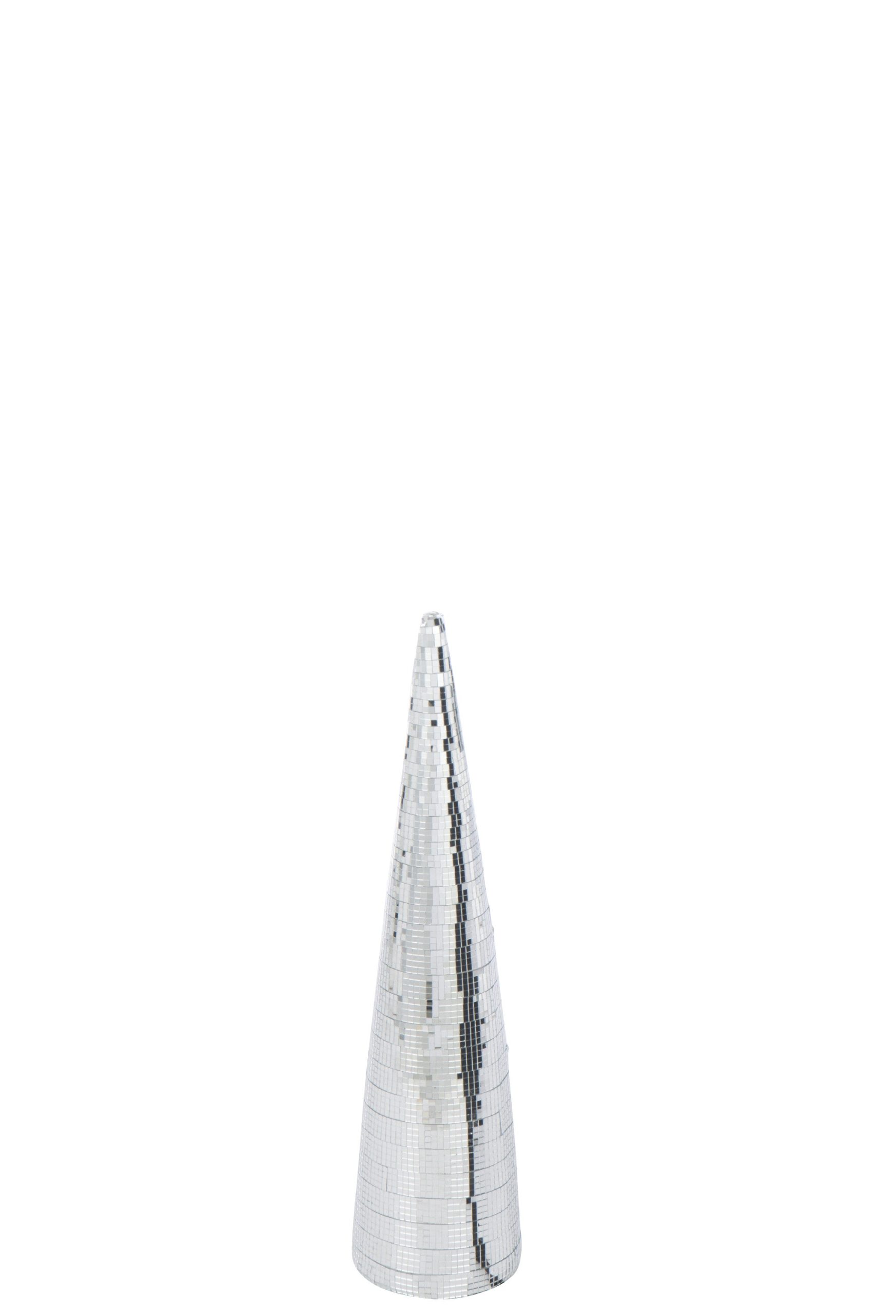 J-Line decoratie Kegel Spiegels Schuim - kunststof - zilver - medium