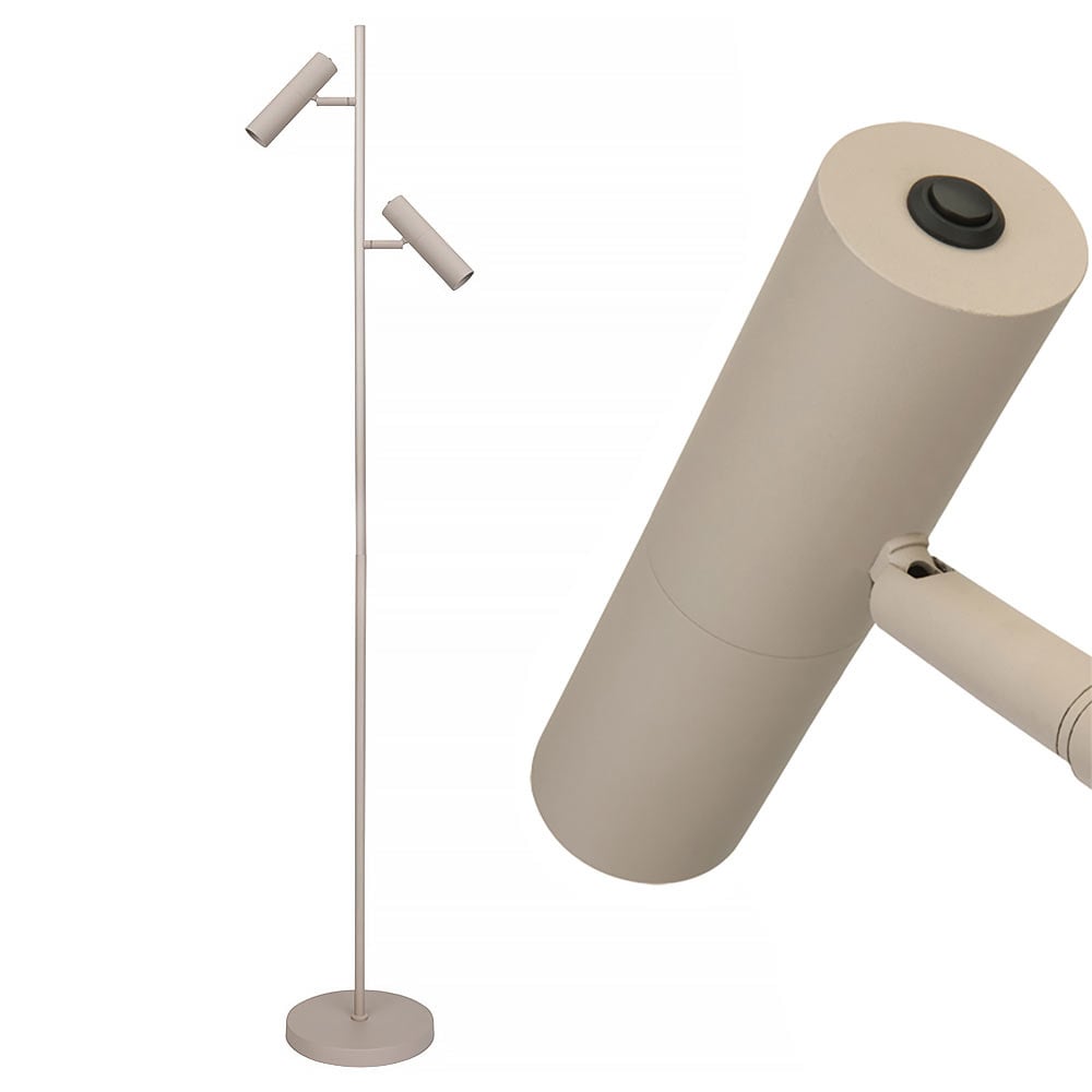Freelight vloerlamp Undici - 2 lichts - 22 x 150 cm - beige