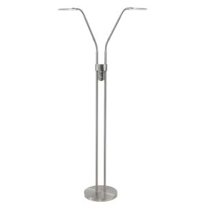 Highlight vloerlamp Rodeo – 2 lichts – 50 x 130 cm – mat chroom