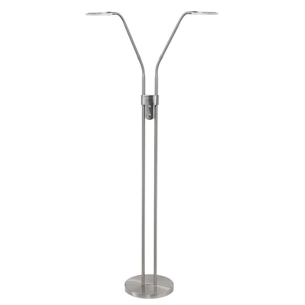 Highlight vloerlamp Rodeo - 2 lichts - 50 x 130 cm - mat chroom