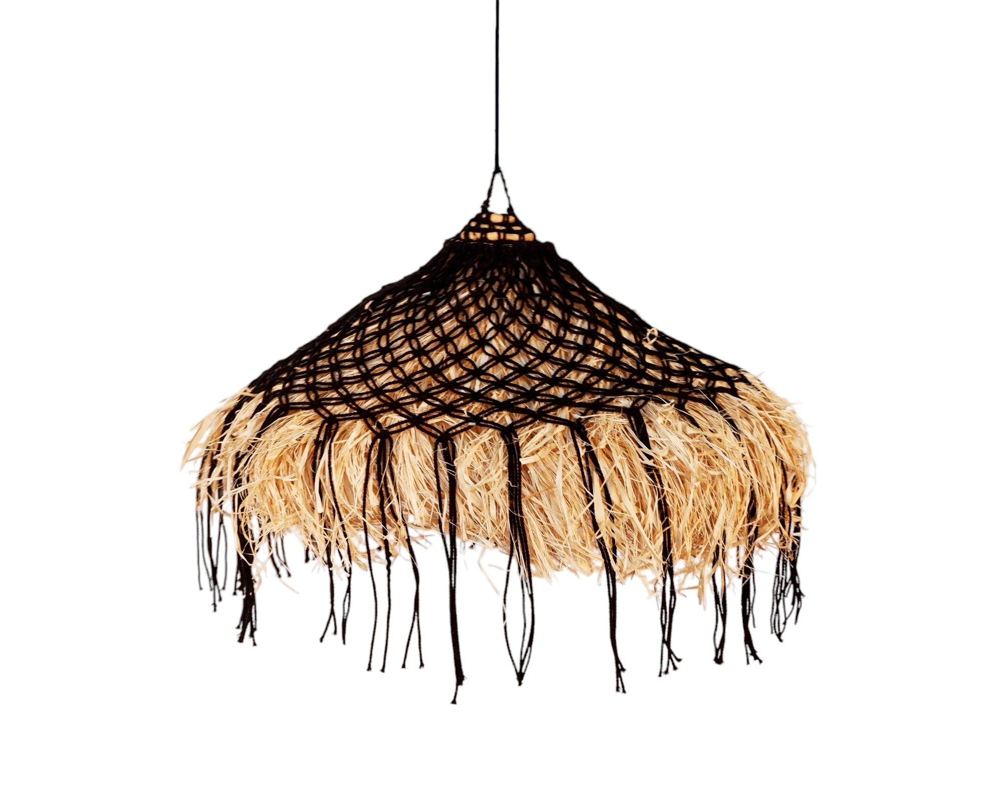 Furnilux Furni-SISAL – Handgemaakte Raffia Hanglamp Ø50 cm - Boho Natu