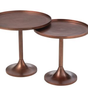 J-Line tafel – aluminium – brons – set van 2