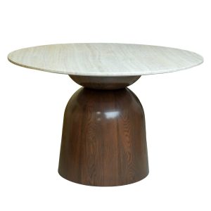 Giga Meubel Eettafel Yuka – Rond Naturel Marmer – 120x120x76cm Giga Meubel Eettafel Yuka – Rond Naturel Marmer – 120x120x76cm
