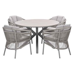 Garden Impressions tuinset Sorong – Tulli – taupe – Ø122×75 – 5-delig