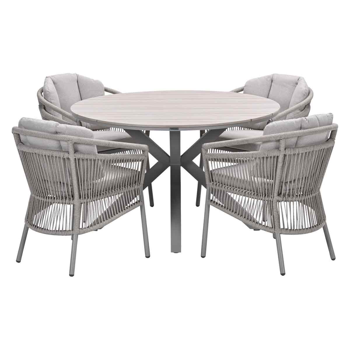 Garden Impressions tuinset Sorong - Tulli - taupe - Ø122x75 - 5-delig