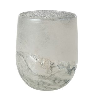J-Line windlicht Scavo – glas – grijs – large J-Line windlicht Scavo – glas – grijs – large