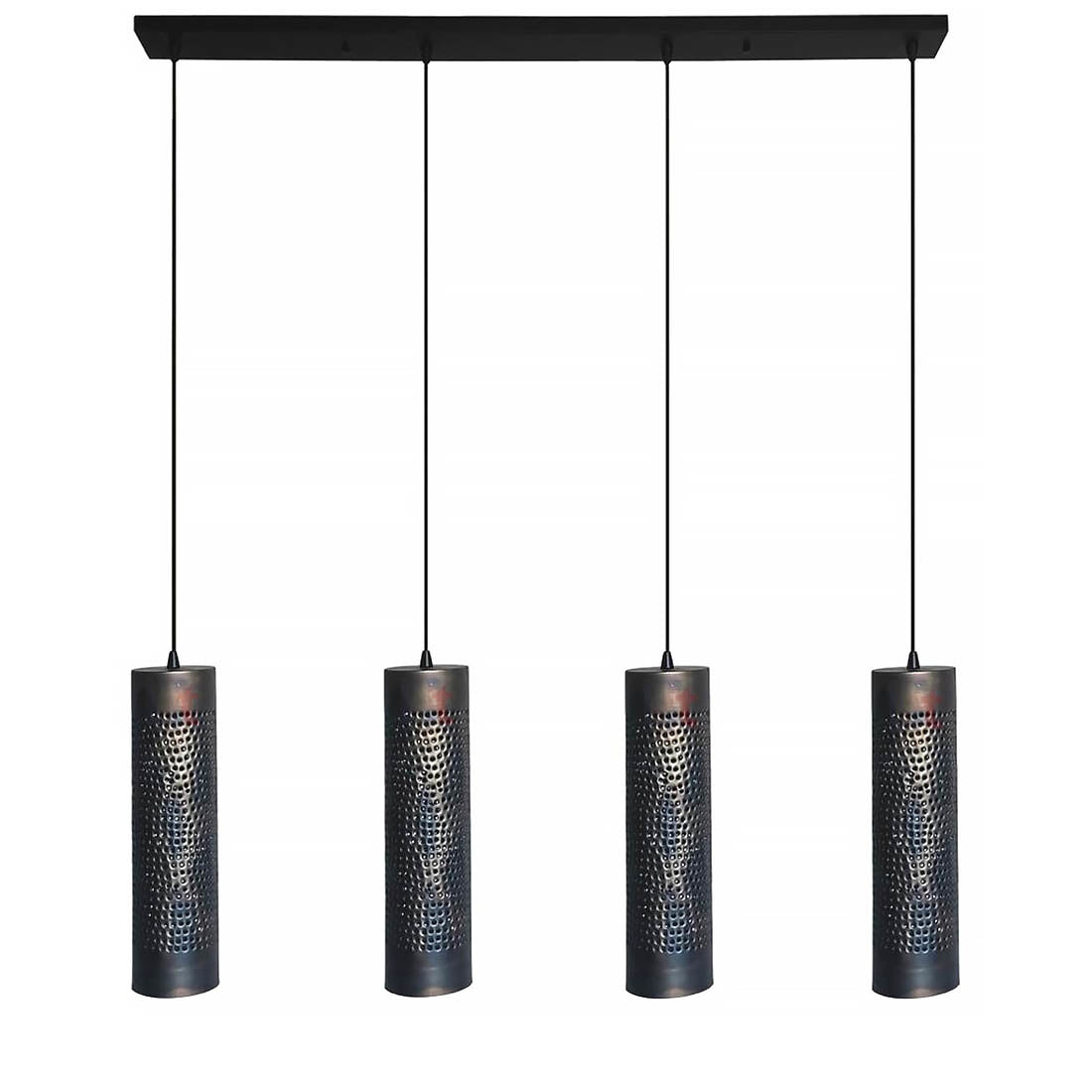 Freelight hanglamp Forato - 4 lichts - 120 x 150 cm - bruin zwart