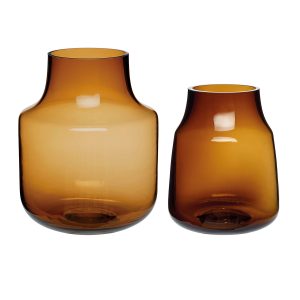 Hübsch vazen Desert – glas – ø14xh18, ø17xh22cm