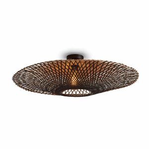 GOOD&MOJO plafonnière Kalimantan – zwart – Ø87cm GOOD&MOJO plafonnière Kalimantan – zwart – Ø87cm