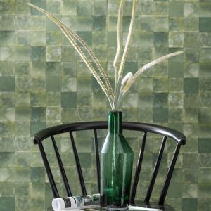 J-Line vaas Fles – glas – groen – large – 35 cm hoog