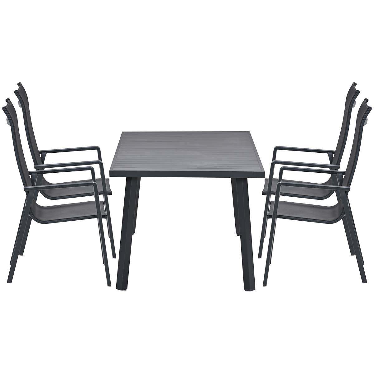 Garden Impressions Osaka stapelbare tuinstoelen 4 stuks + Terni tafel