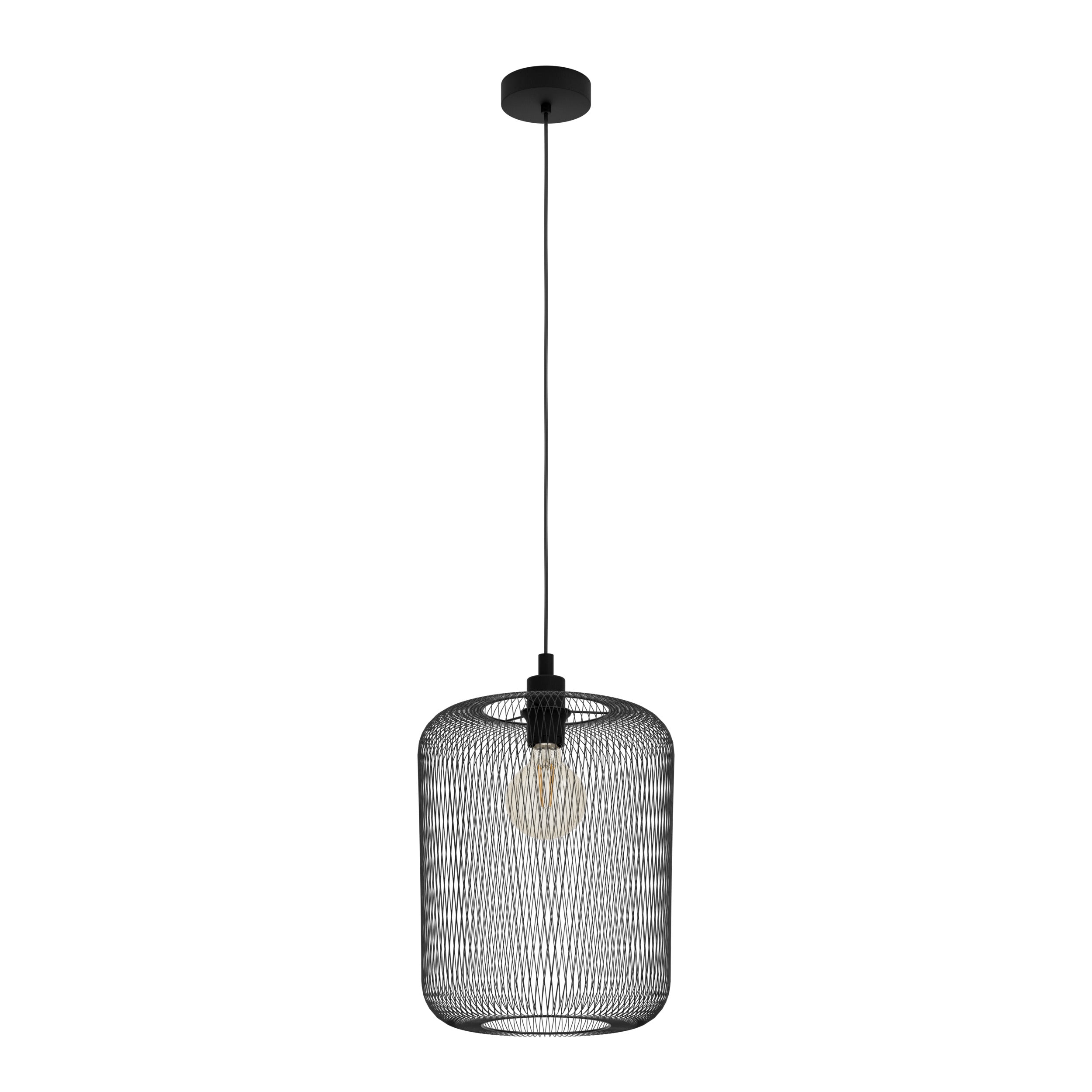 EGLO hanglamp Wrington - e27 - ø 30 cm - zwart