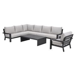 Garden Impressions Loungeset Sorelli 6-delig – donker grijs