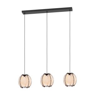 EGLO hanglamp Waverton – e27 – 92 cm – zwart/wit – textiel EGLO hanglamp Waverton – e27 – 92 cm – zwart/wit – textiel