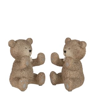 J-Line boekensteun Teddy – polyresin – lichtbruin – 2 stuks J-Line boekensteun Teddy – polyresin – lichtbruin – 2 stuks