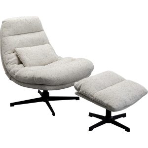 Kare Design Draaifauteuil en Voetsteun Columbia Kare Design Draaifauteuil en Voetsteun Columbia