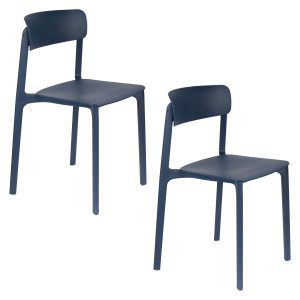 Housecraft Living Clive Tuinstoel/ Eetkamerstoelen Donkerblauw – Set v Housecraft Living Clive Tuinstoel/ Eetkamerstoelen Donkerblauw – Set v