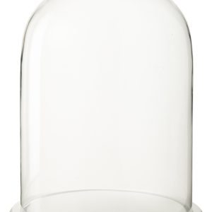 J-Line Decoratieve stolp – glas/hout – wit – large