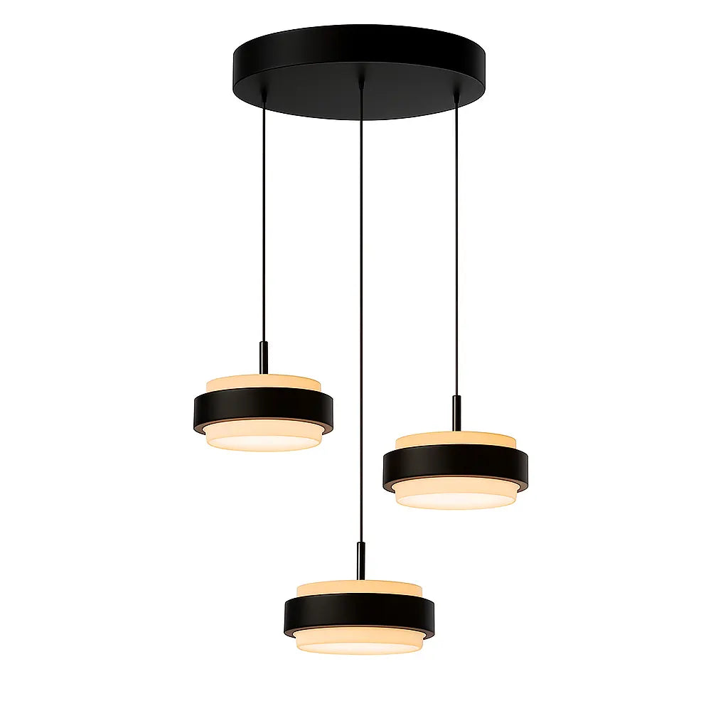Freelight hanglamp Puleggia - 3 lichts - 33 x 150 cm - zwart