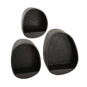 Giga Meubel Wandschap Metallic Druppel – Grijs Metaal – Set van 3 Giga Meubel Wandschap Metallic Druppel – Grijs Metaal – Set van 3