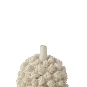 J-Line vaas Saki – keramiek – wit – small – Ø 19 cm
