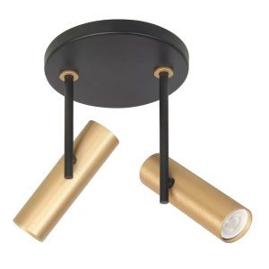 Highlight spot Trend – 2 lichts – 15 x 24 cm – zwart goud