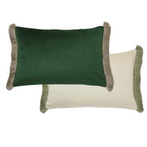 Graham & Brown Sierkussen met ritssluiting Franje Glanzend – Emerald 4 Graham & Brown Sierkussen met ritssluiting Franje Glanzend – Emerald 4