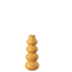 J-Line kaarshouder Happy – keramiek – oranje – 2 stuks