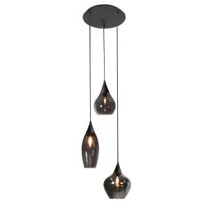 Highlight hanglamp Cambio – 3 lichts – 30 x 150 cm – zwart Highlight hanglamp Cambio – 3 lichts – 30 x 150 cm – zwart
