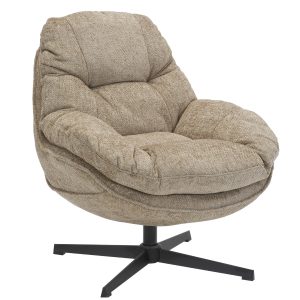 Giga Meubel Fauteuil Leonne – Stof/Metaal – Taupe Giga Meubel Fauteuil Leonne – Stof/Metaal – Taupe
