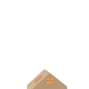J-Line theelichthouder Huis Goa – aluminium – beige
