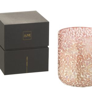 J-Line geurkaars Tender Rose – glas – roze – large – 120U