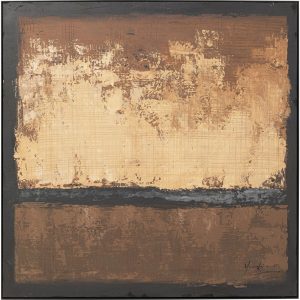 Kare Design Schilderij Silence 120x120cm bruin