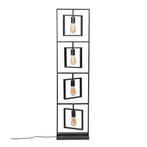 Giga Meubel Vloerlamp Turn Square – Zwart – 4-Lichts – 35x22x140cm Giga Meubel Vloerlamp Turn Square – Zwart – 4-Lichts – 35x22x140cm