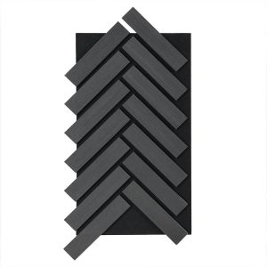 HOME DELUXE – Akoestisch paneel visgraatmotief Black Oak 80 x 40 cm