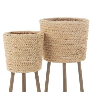 J-Line bloempot Rond – multiplex – naturel – 2 stuks – Ø 40 cm J-Line bloempot Rond – multiplex – naturel – 2 stuks – Ø 40 cm