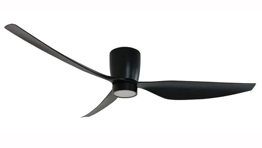 Freelight plafondventilator Arioso - 1 lichts - 127 x 23 cm - zwart